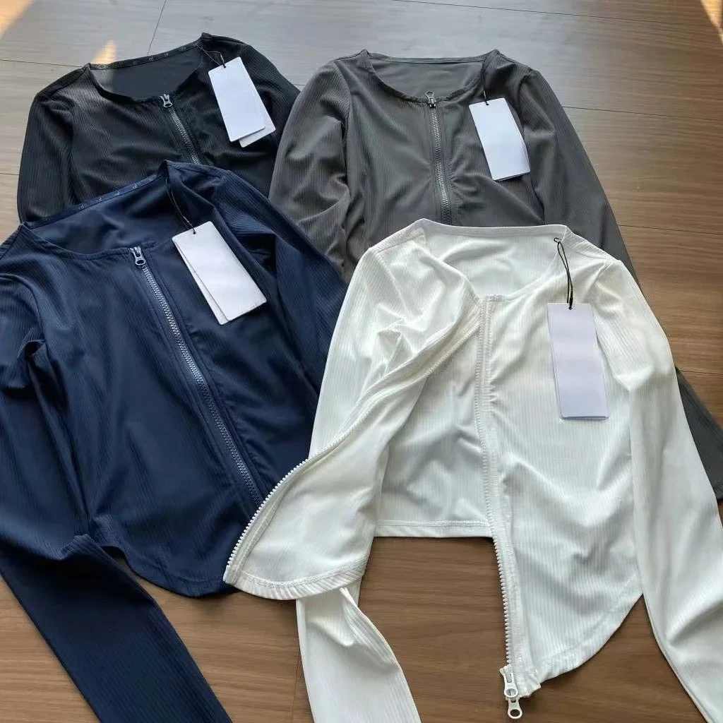 

LO Женские осенние топы и блузки с длинным рукавом на молнии, облегающие рубашки, сексуальные повседневные шикарные укороченные топы в рубчик, женский топ для йоги