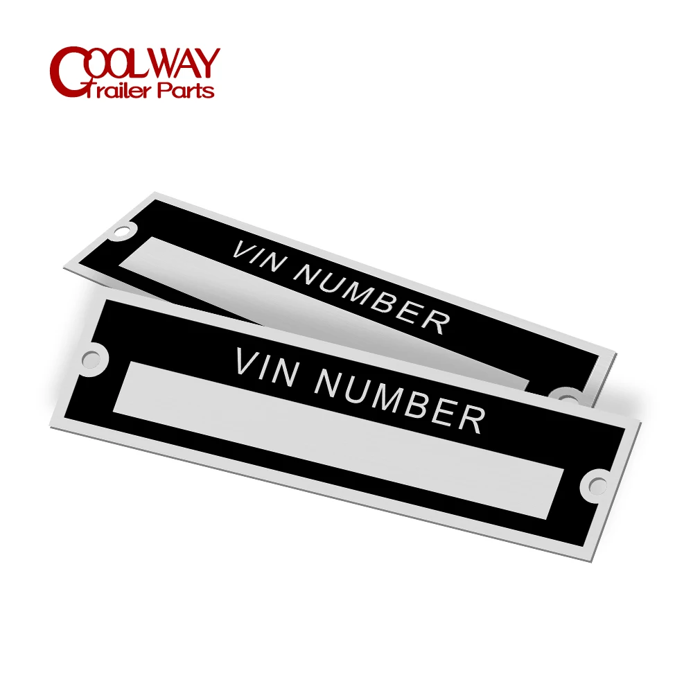 Blank or Engraved Aluminum ID Tag Serial Plate Vehicle Identification Number 95 X 25mm Motorbike Caravan RV Camper Parts