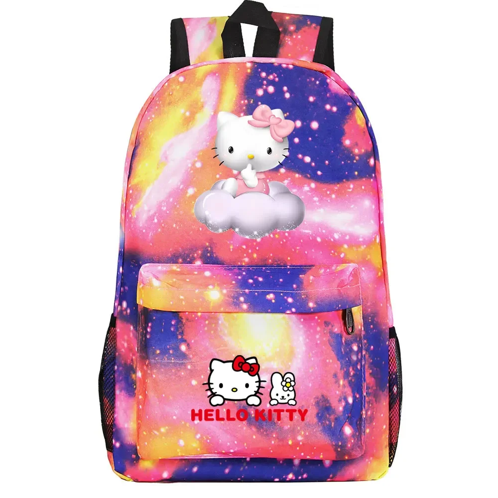 MINISO  New Boys Girls Kids Book Bags Bagpack Teenagers Schoolbag Student Laptop Kawaii Hello Kitty Backpacks