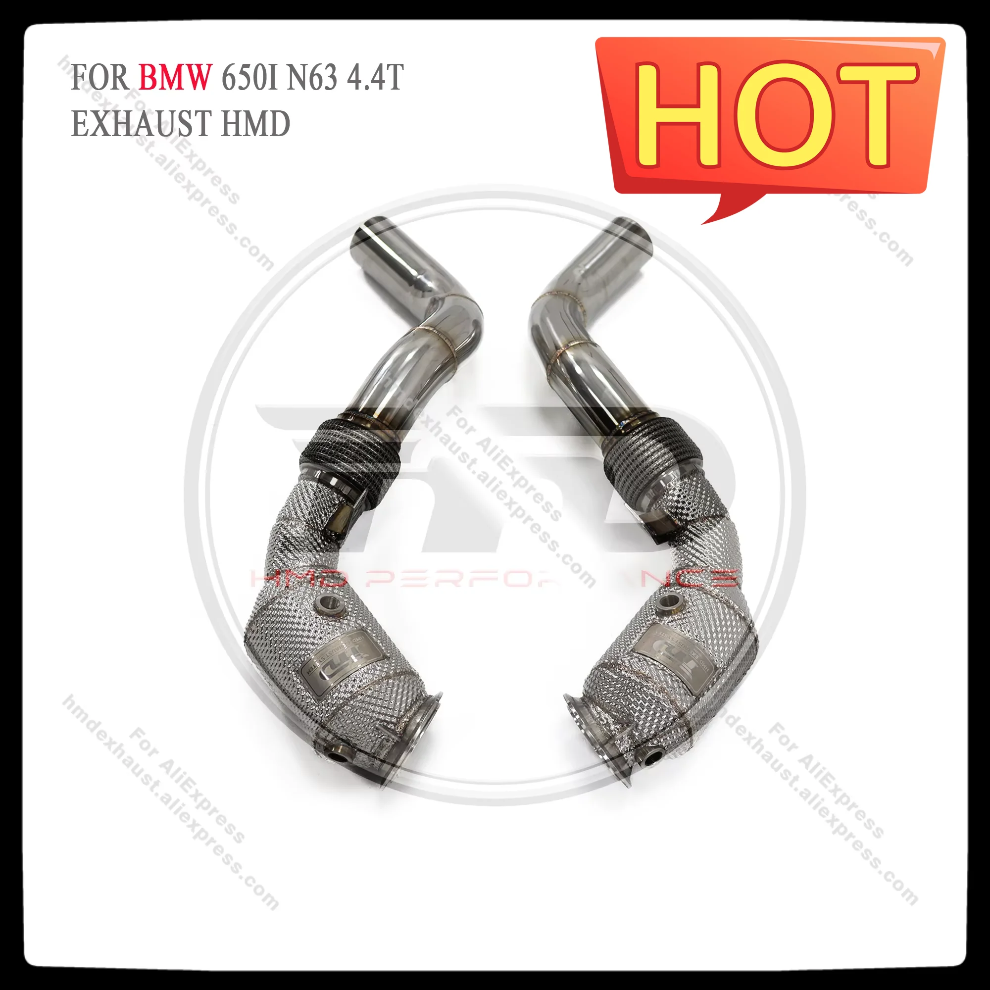 

HMD Exhaust System High Flow Performance Downpipe for BMW 550i 650i 750i F10 F06 F12 F13 F02 4.4T N63 Engine