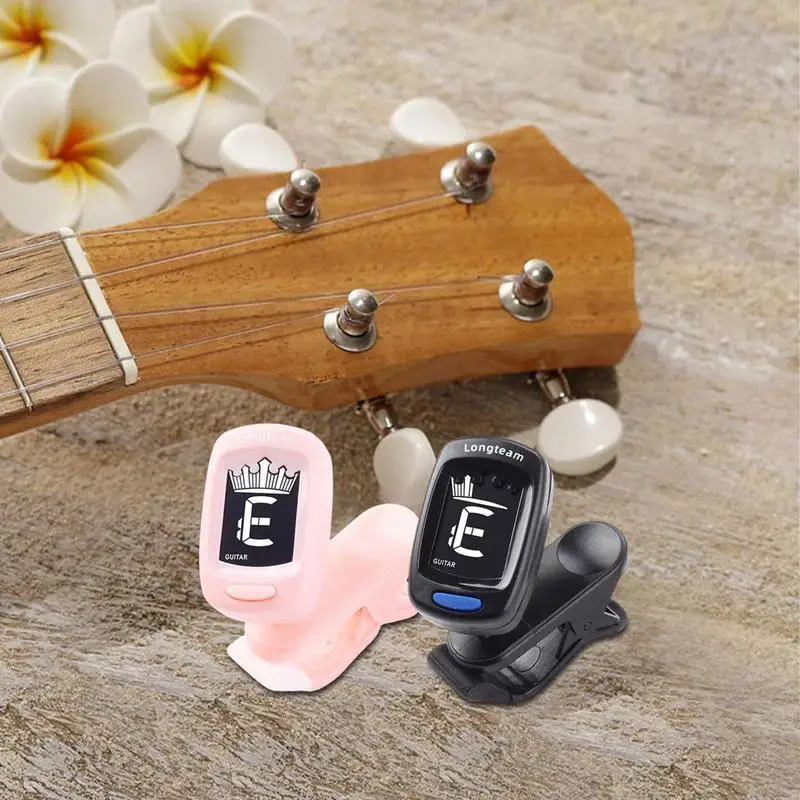 Electric Guitar Tuner Battery Powered Ukulele Digital Clip On Tuner Starters Stringed Instrument Tuner For Friends Family