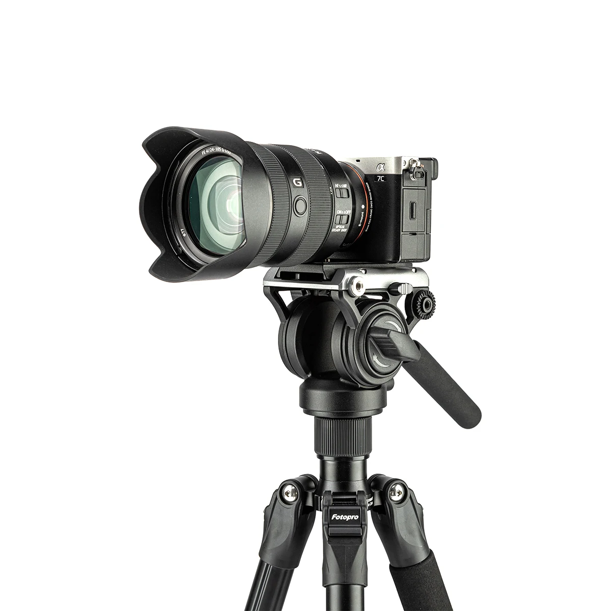 Heavy Duty Video Tripod Portable Stable Professional Camera Tripod 1/4 Extension Hole Fluid Head Camera Tripod