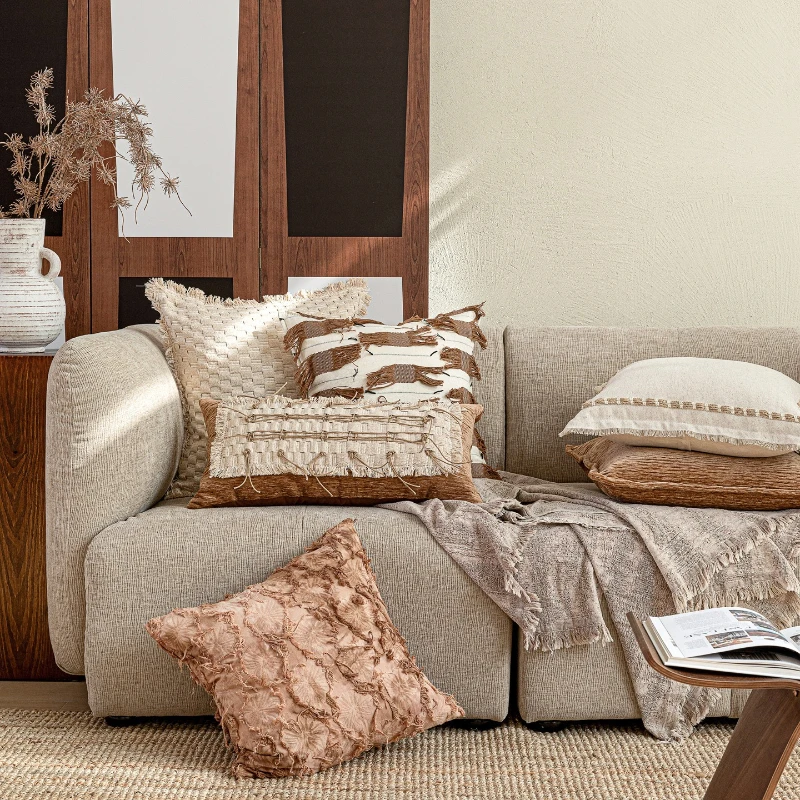 30X60/45X45/50X50CM Luxury Throw Pillow Cover Handmade Woven Stamping Waist Cushion Cover Decor Home Decorative Pillowcase