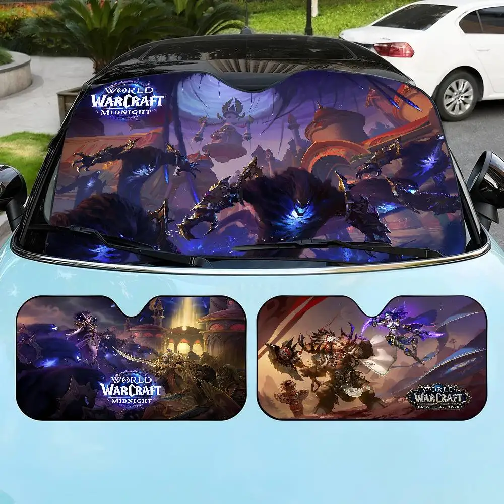 Game World of Warcraft Car Windshield Sun Shade Foldable Car Front Covers Car Sunshade for Car Accessories Blocks Uv Rays