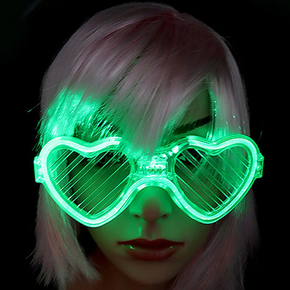 

8 Pcs Glowing Glasses LED Heart Sunglasses The Pet Party Flashing Light Up Favors