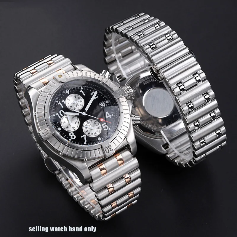 For B01 Series Strap Breitling Super Mechanical Timepieces Watch Chain 22 24mm Solid Stainless Steel Watchband Men's Accessories