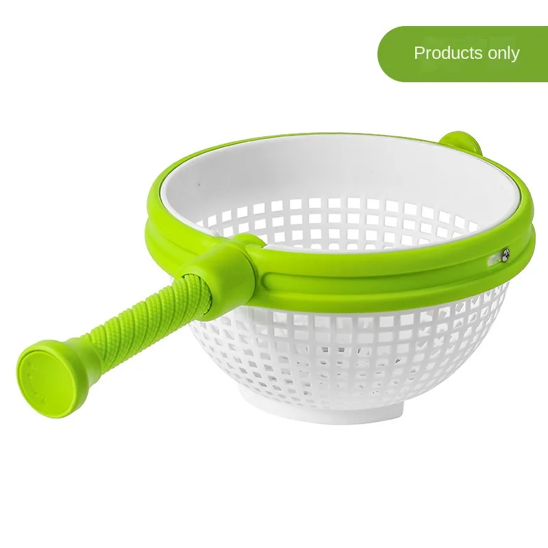 Hot selling rotating drain basket household hand pressure vegetable and fruit salad rotating washing and dehydrating artifact