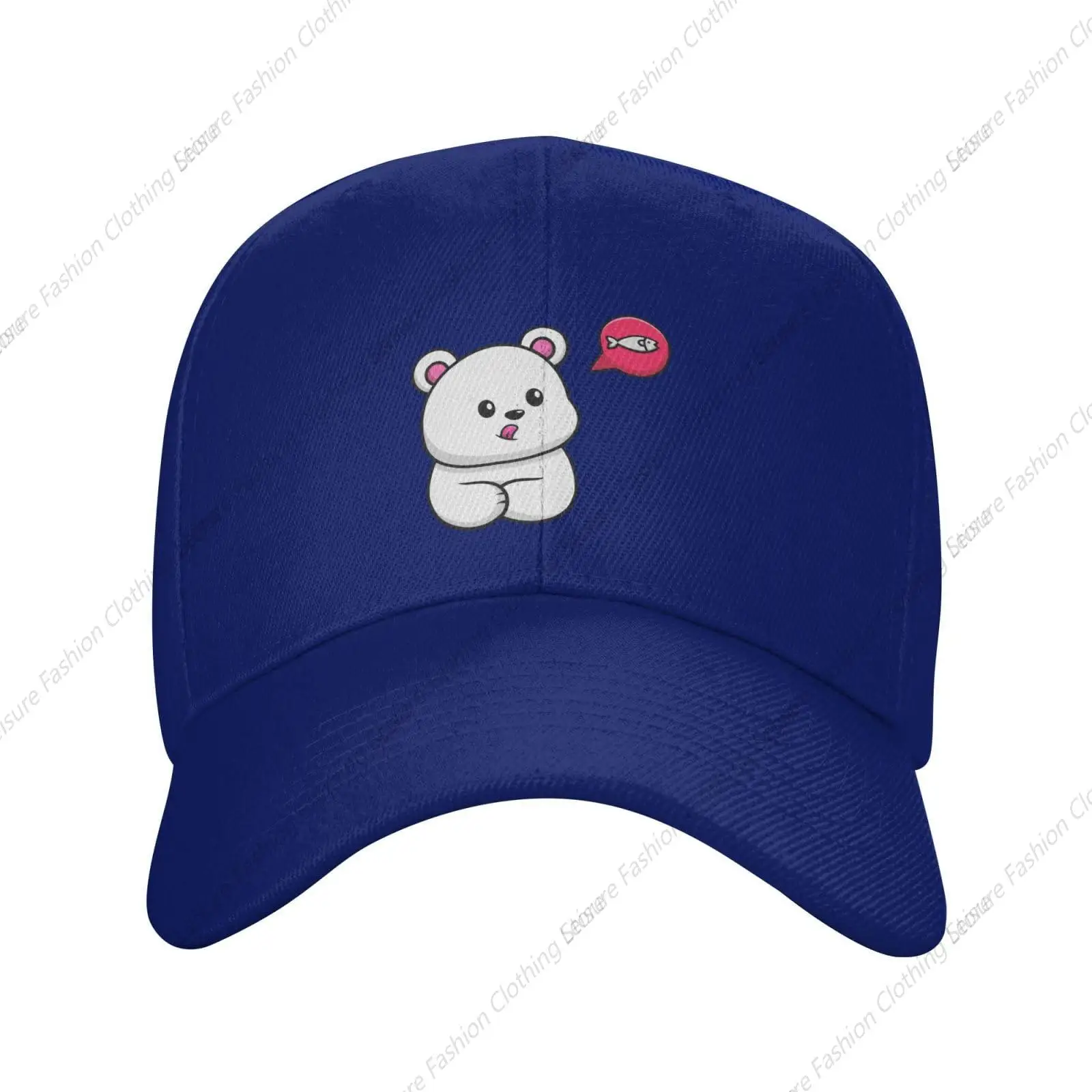 Cute Polar Bear Hungry Imaginary Fish Baseball Cap Women Men Hats Adjustable Trucker Sun Hat Dad Golf Caps