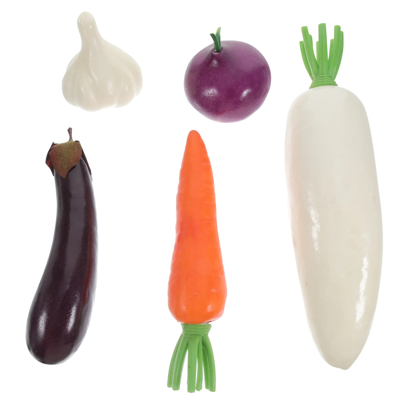 5 قطع من الخضروات المزيفة الواقعية لتزيين العرض التعليمي للمنزل والسوبر ماركت ورياض الأطفال والفندق والمطبخ #1