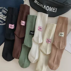 1 Pair of Spring Autumn New Cute Socks Cotton Sport Harajuku Kawaii Women Socks Ins Creativity Ventilate