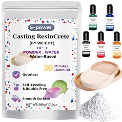 1.1lbs Resin Casting Powder High-Strength Bubble-Free Fine White Plaster for Jewelry & DIY Crafts , Mixable Art Molding Compound