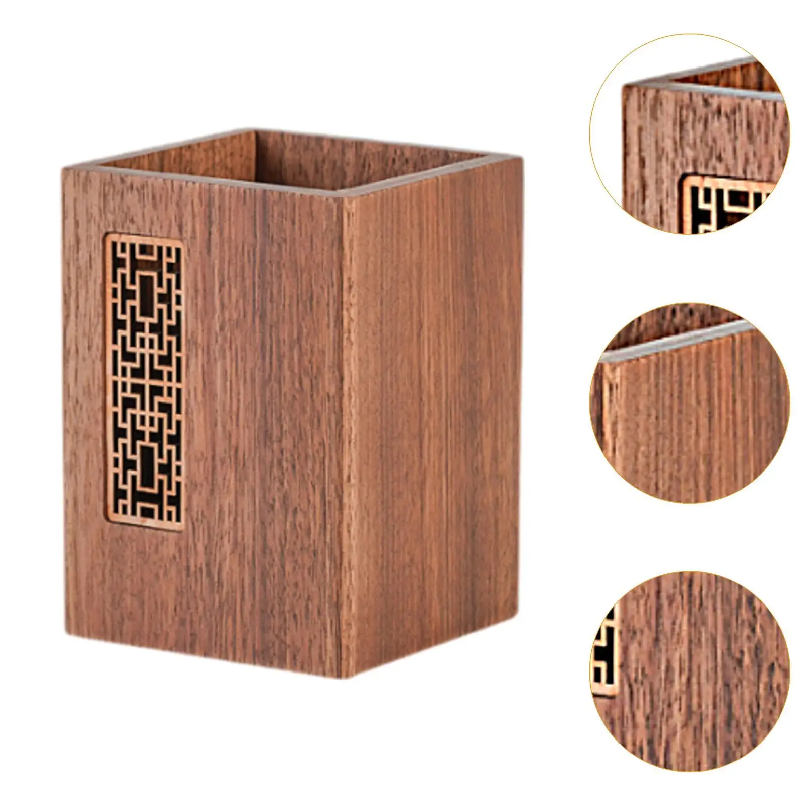 Wood Pen Holder Ideal Gift Desk Organizer for Desktop Stationery School