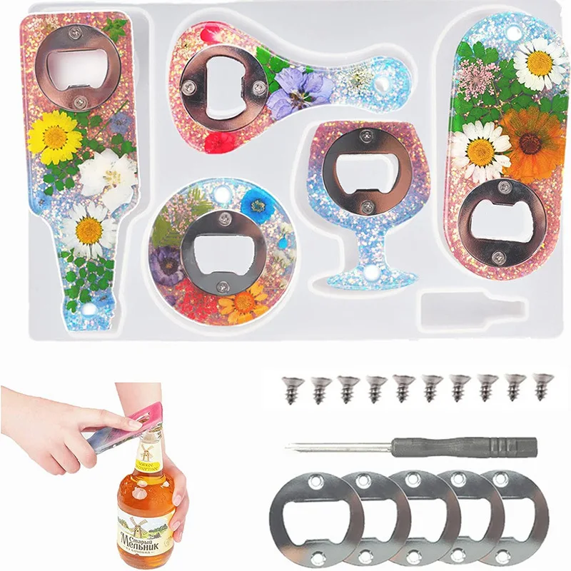 Bottle Opener Silicone Mold Multi Cavity for Resin Jewelry M