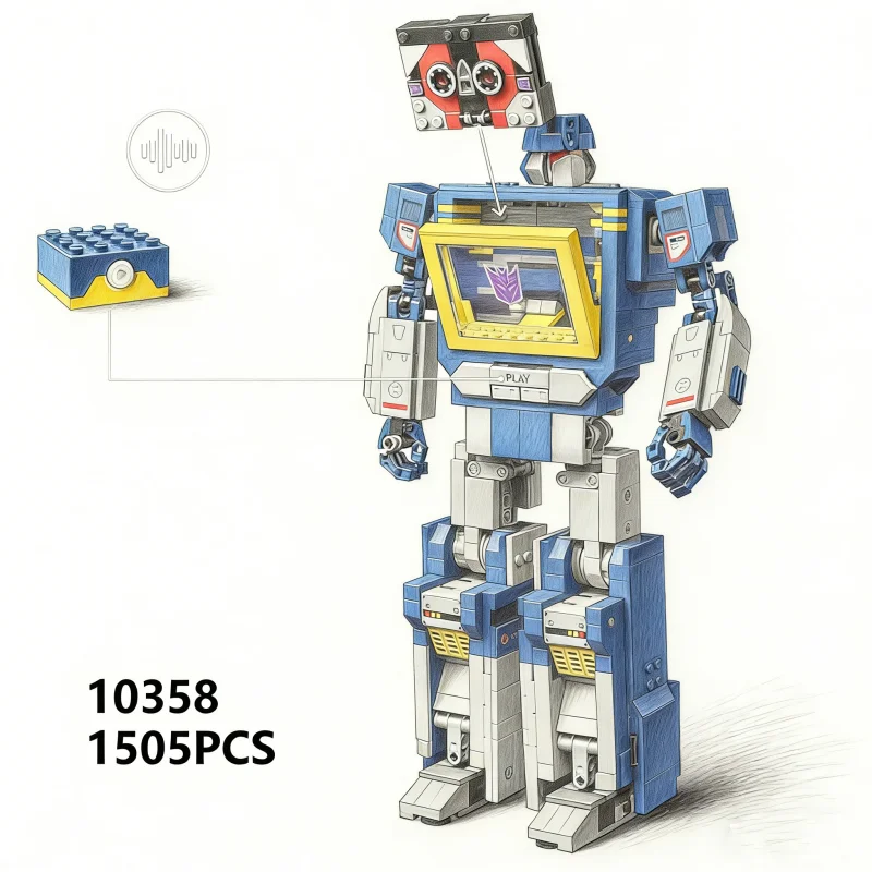 10358 변형 로봇 사운드웨이브 조립 블록 모델 선물 1505개 브릭 어린이 교육용 장난감