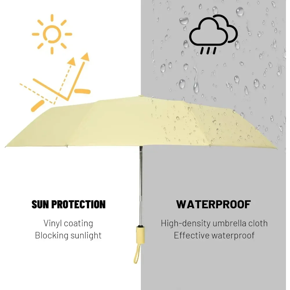Guarda-chuva COMPACT automático para viagem, à prova d'água, leve, dobrável, fácil de transportar para mulheres e homens