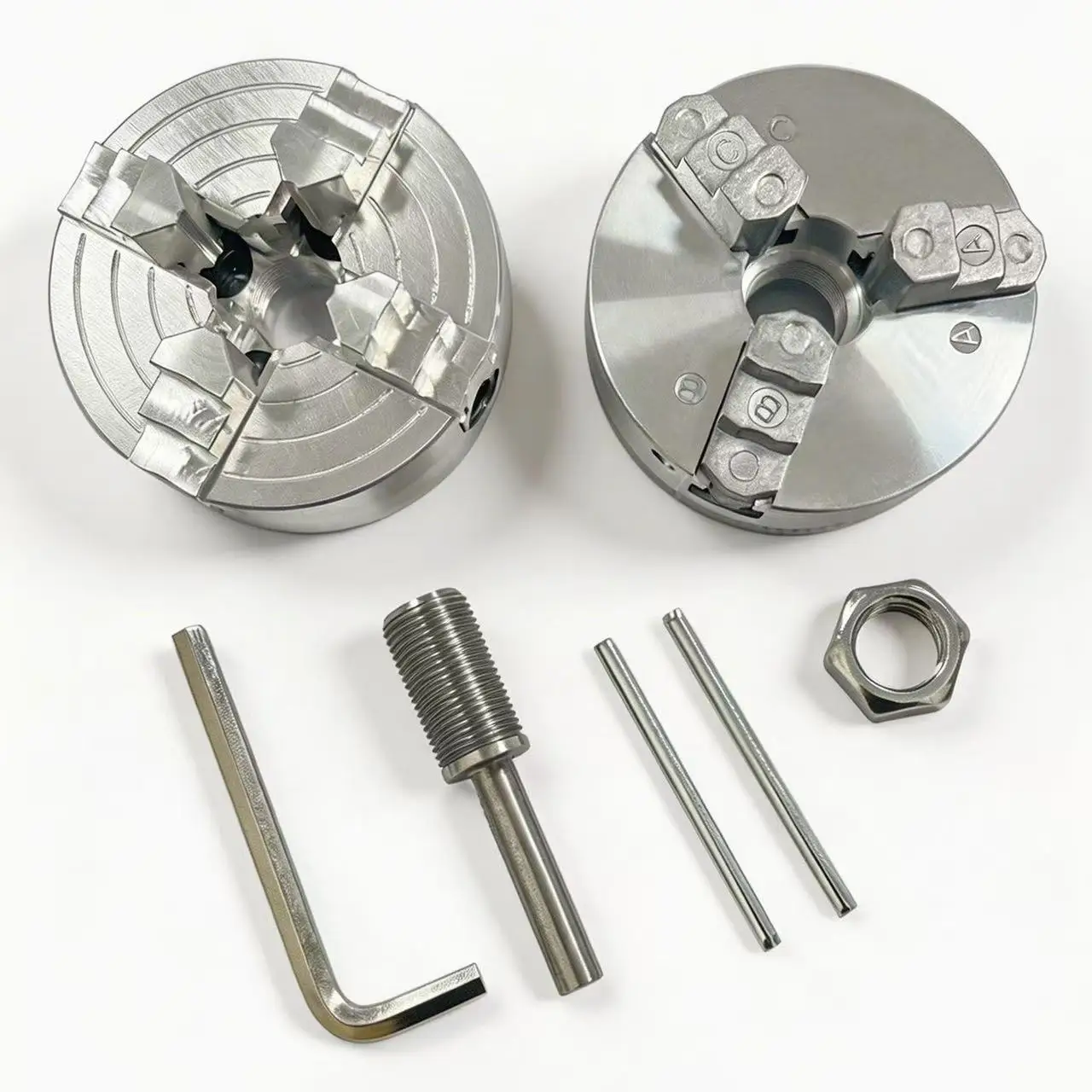 Mini Lathe Chuck Zinc Alloy 3 Jaw 4 Jaw Independent Self-centering Chuck DIY Jade Wood Turning Mini Machine Tool Accessories