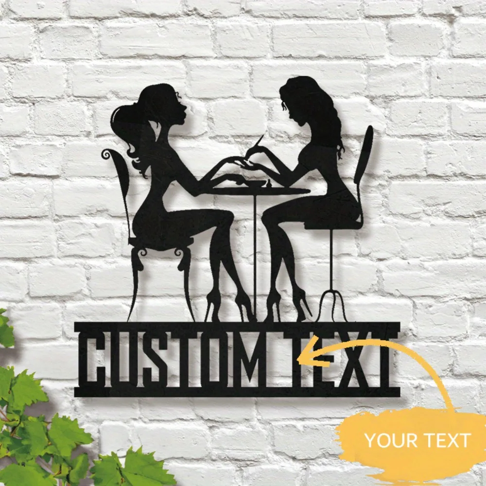 

Custom Effortless-Hang Metal Wall Art for Nail Salons Personalized Sign for Studio Shop Decor Special Touch Wall Sculpture