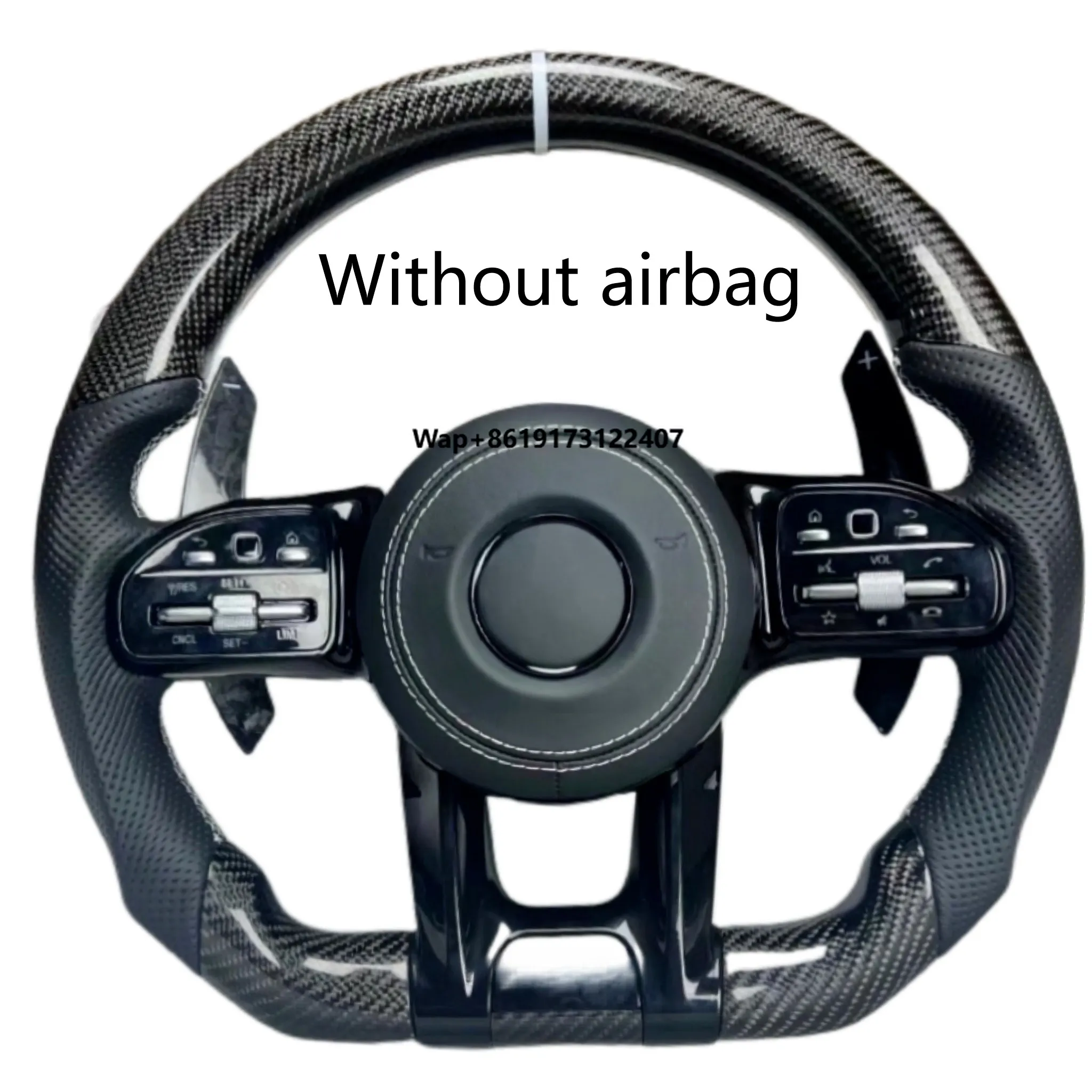 For  Carbon Fiber Leather Steering Wheel