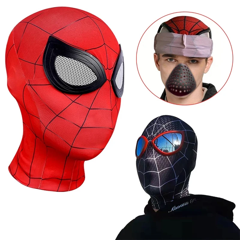 Маска Человека-паука Для Взрослых, Головные Уборы Для Косплея, Аксессуар Для Костюма Унисекс На Хэллоуин