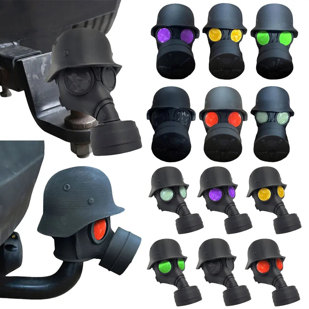 Funny Gas Mask Cover Cap for Trailer Coupling Trailer Hitch Ball Cover Prevent Receiver Tube From Rusting