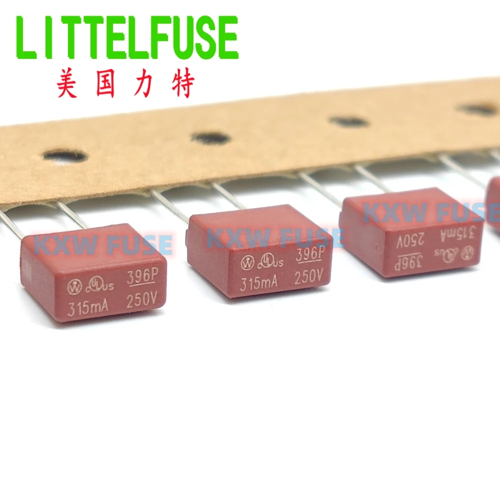 TE5 396 سلسلة Time-Lag Fuse 396P 315mA 250V T315mA Square Fuse 3960315P000 Littelfuse