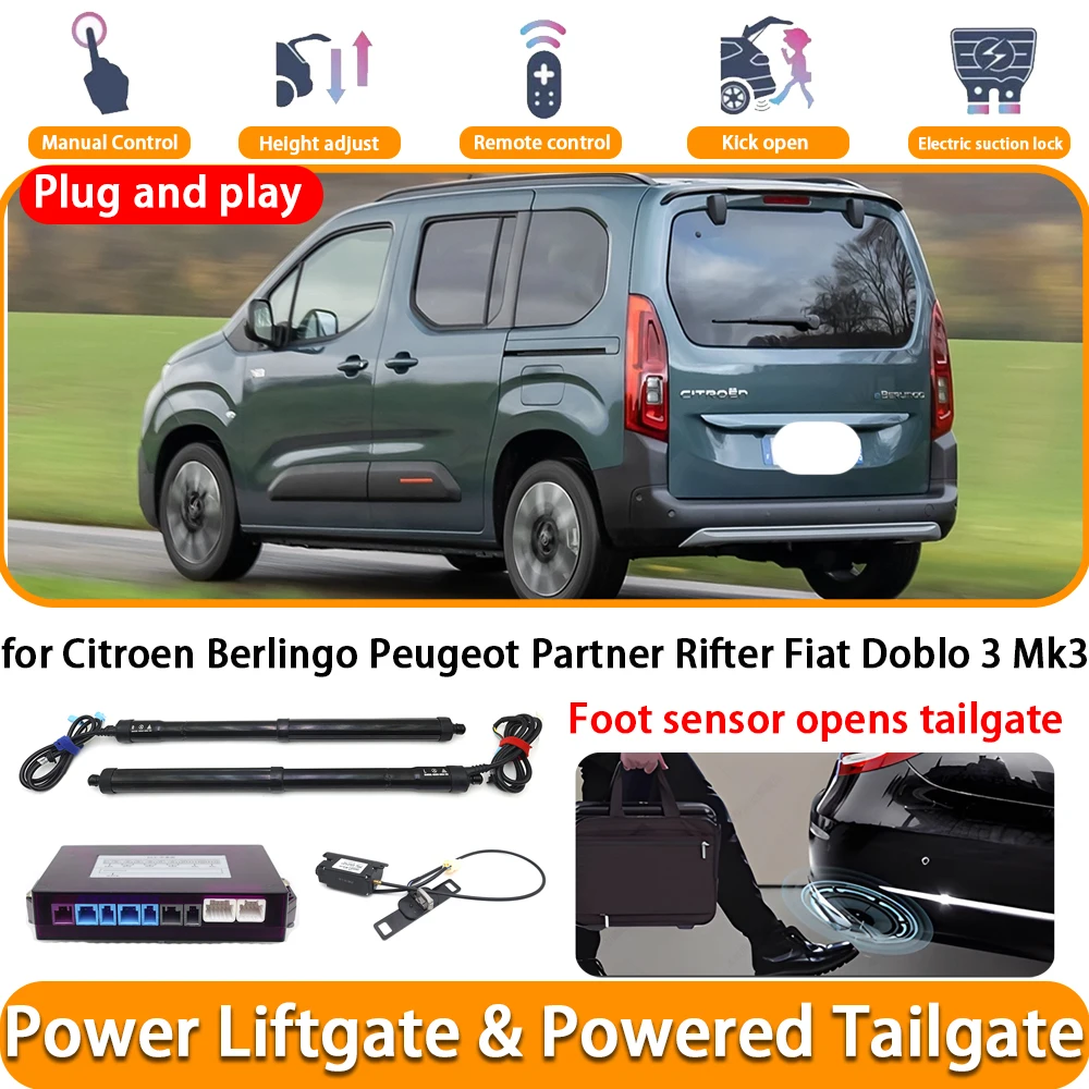 for Citroen Berlingo Peugeot Partner Rifter Fiat Doblo 3 Mk3 OEM Car Electric Automatic Powered Tailgate Power Liftgate System