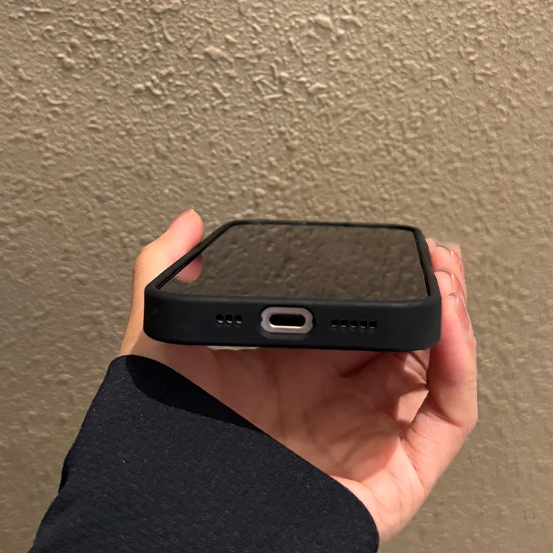 เคสกระจกคุณภาพสูงสำหรับ iPhone 11 12 13 14 15 16 17Pro Max Plus Series ลายผีเสื้อไล่สีน้ำเงิน เคสโทรศัพท์แบบกระจก