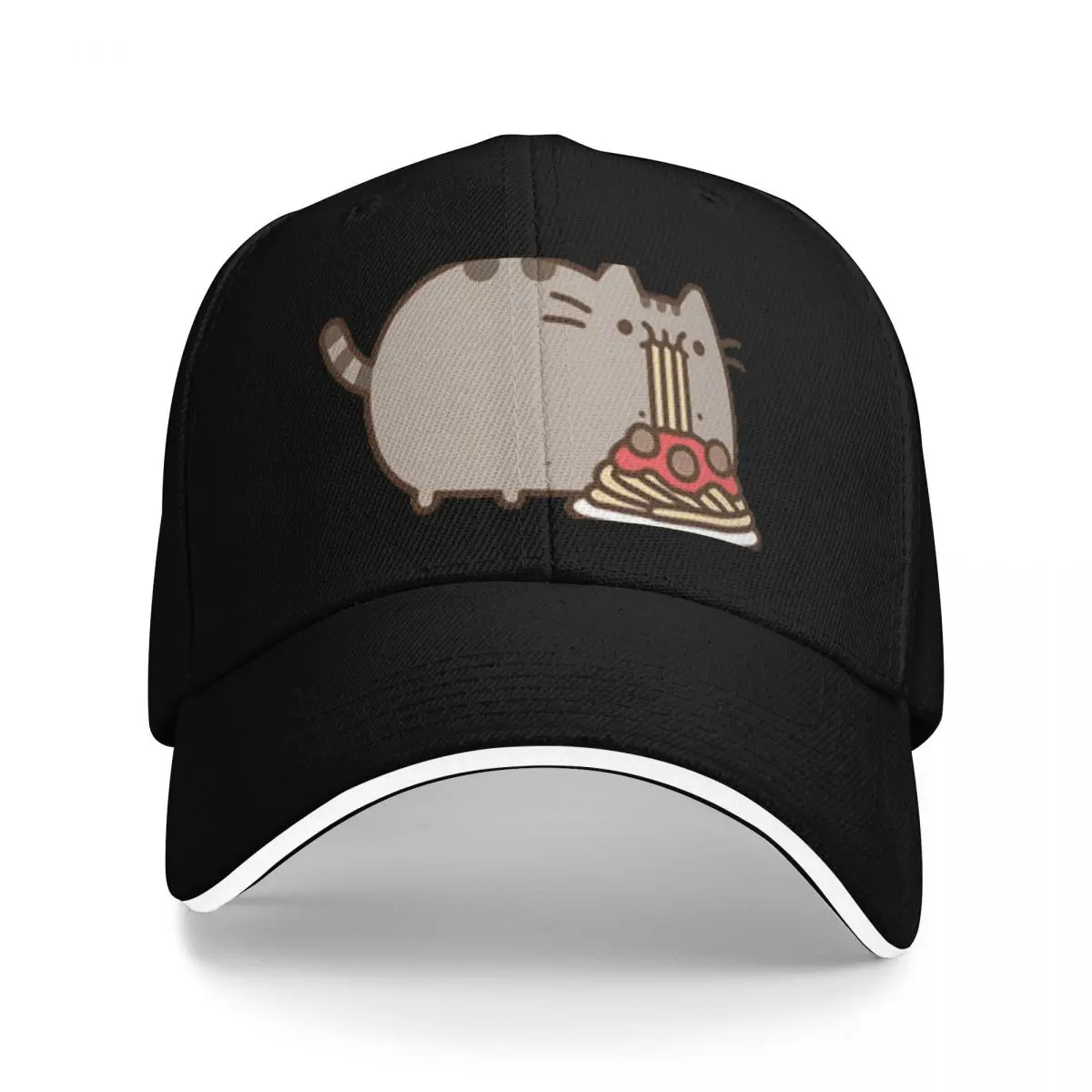 

Cat Eating Spaghetti Classic T-Shirt Baseball Cap Trucker Cap sun hat Streetwear hats on offer Hats For Men Women's