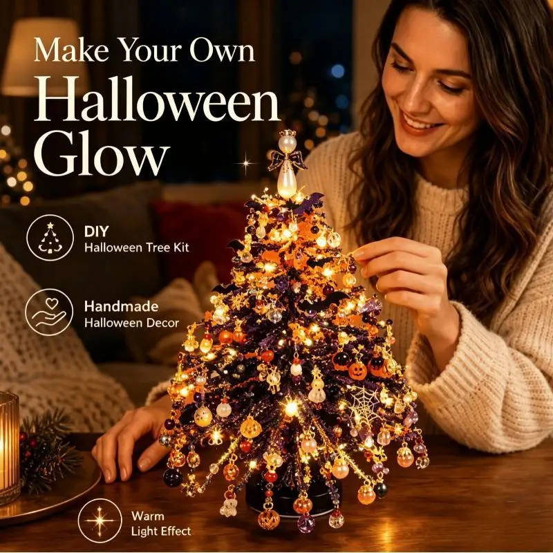 Fun DIY Beaded Christmas Tree Kit Crystal Bead Holiday Craft Set With Beads And Ornaments Handmade Beading Christmas Decorations