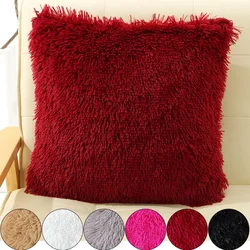 1Pc Faux Fur Super Soft Plush Rectangular Pillow Cover Pillowcase for Sofa/Bed/Living Room with Zipper Closure