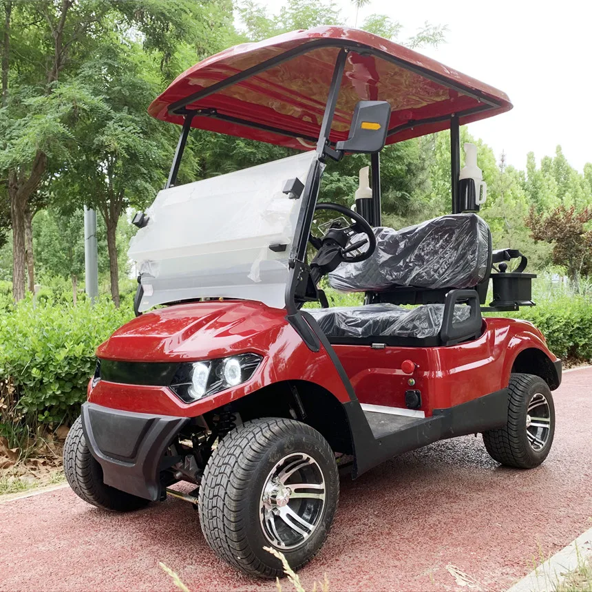 New Golf Cart Electric With Golf Bag Straps And Basket Sand Bucket Electric Self-Propelled Car Factory Direct Golf Cart Electric