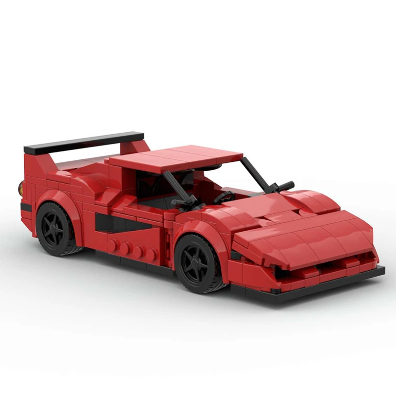 MOC Technical Car Ferraried Speed Champions F40 Stallone Enzo SF90 Pista Monza Daytona SP3 Supercar Sets Building Blocks Toys