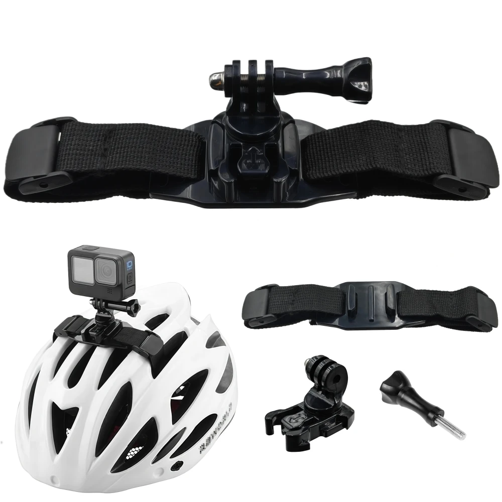 Helmet Strap Mount Belt Holder For GoPro Hero 13 12 11 10 9 8 7 5 Insta360 SJCAM AKASO DJI Osmo Action Camera Accessories