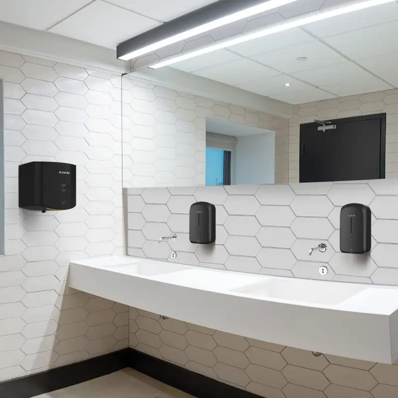 Asciugatrice per mani da bagno AIKE asciuga mani automatica ad alta velocità montata a parete asciugatrice per mani con sensore intelligente commerciale AK2630S
