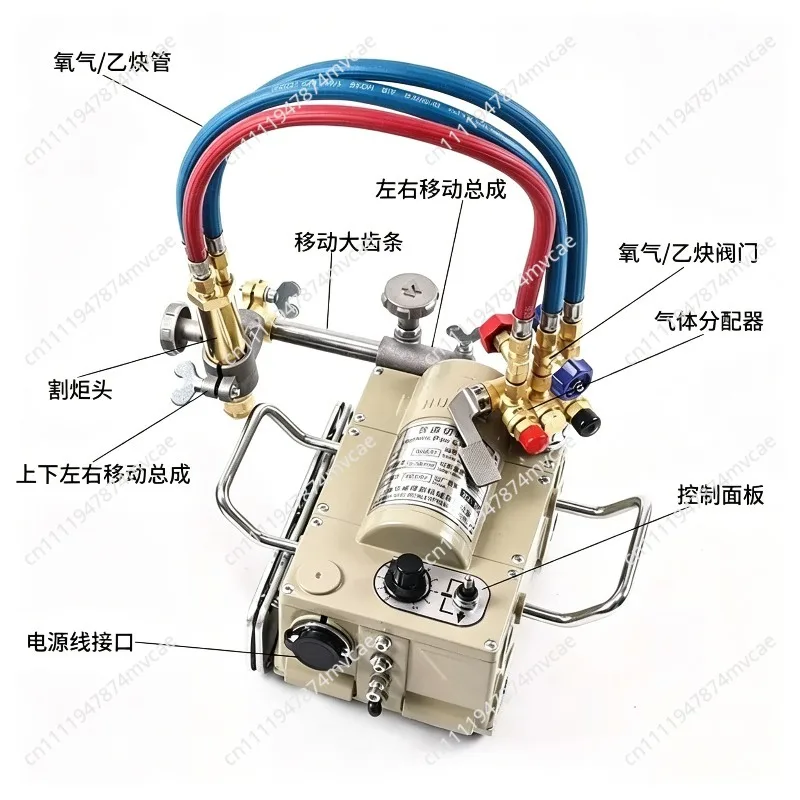 Magnetic pipe cutting machine, semi-automatic flame cutting groove processing