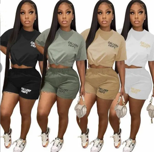 Summer Short Sleeve Shorts Set Women's Casual T-Shirt 2-Piece