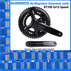 Shimano 105 R7100 2x12S Crankset 50-34T/52-36T Double Chainring 165mm/170mm/172.5mm/175mm Crank For Road Bike Bicycle Crankset