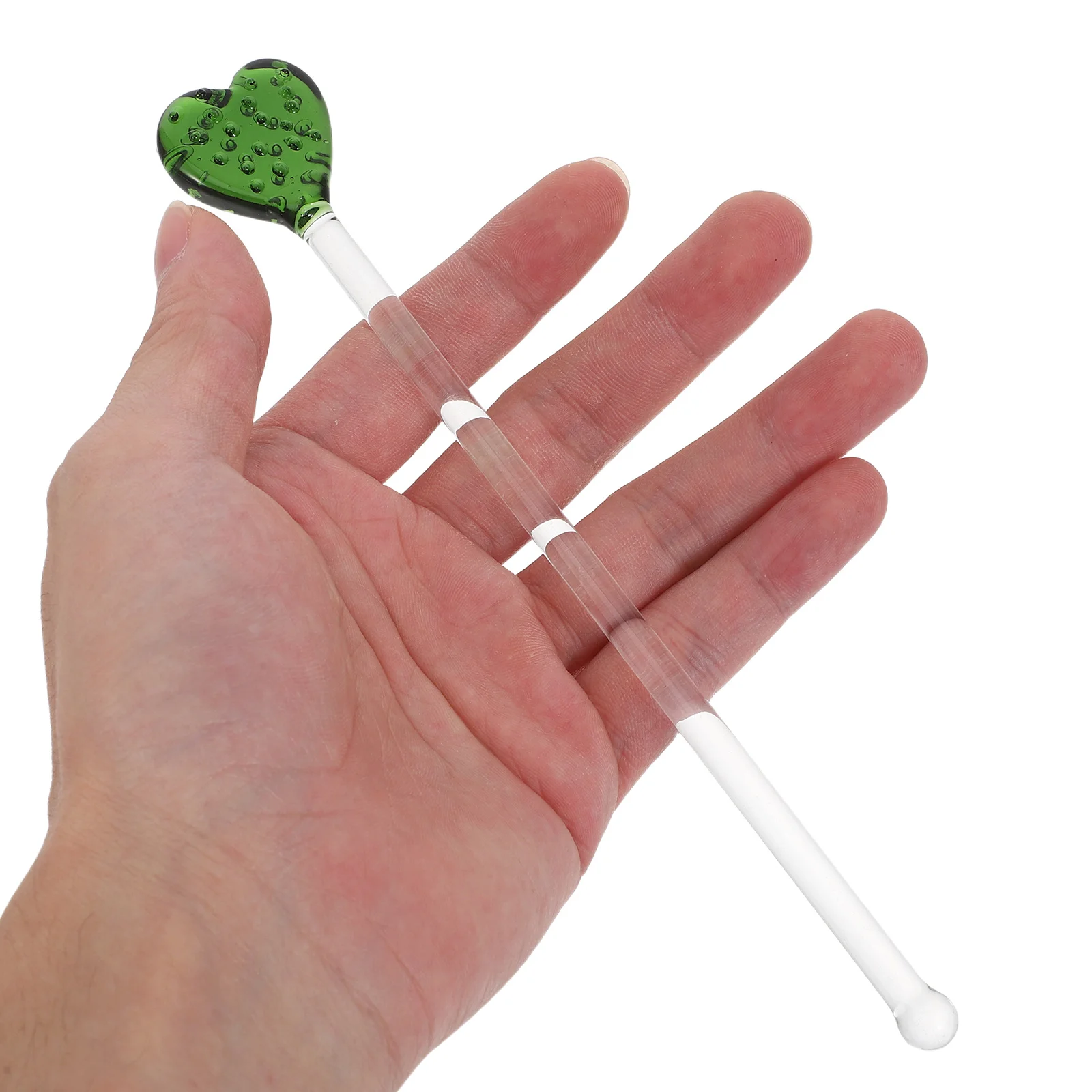 

5Pcs Glass Stirring Rod Creative Cactus Design Handmade Japanese Craft Beverage Mixing Stick for Cocktails Coffee Drinks Swizzle