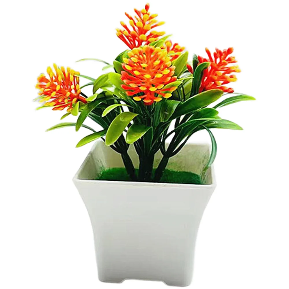 Artificial Daisy Flower Fake Potted Plants in Orange White Pink Purple Yellow for Home Office Wedding Hotel Decor