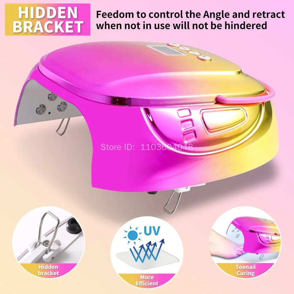 Schnurlose wiederaufladbare UV-LED-Nagellampe mit LED-Anzeige, kabellose 45-LED-Nageltrocknungslampe zum Aushärten aller Nagellack-Gel-Salonwerkzeuge