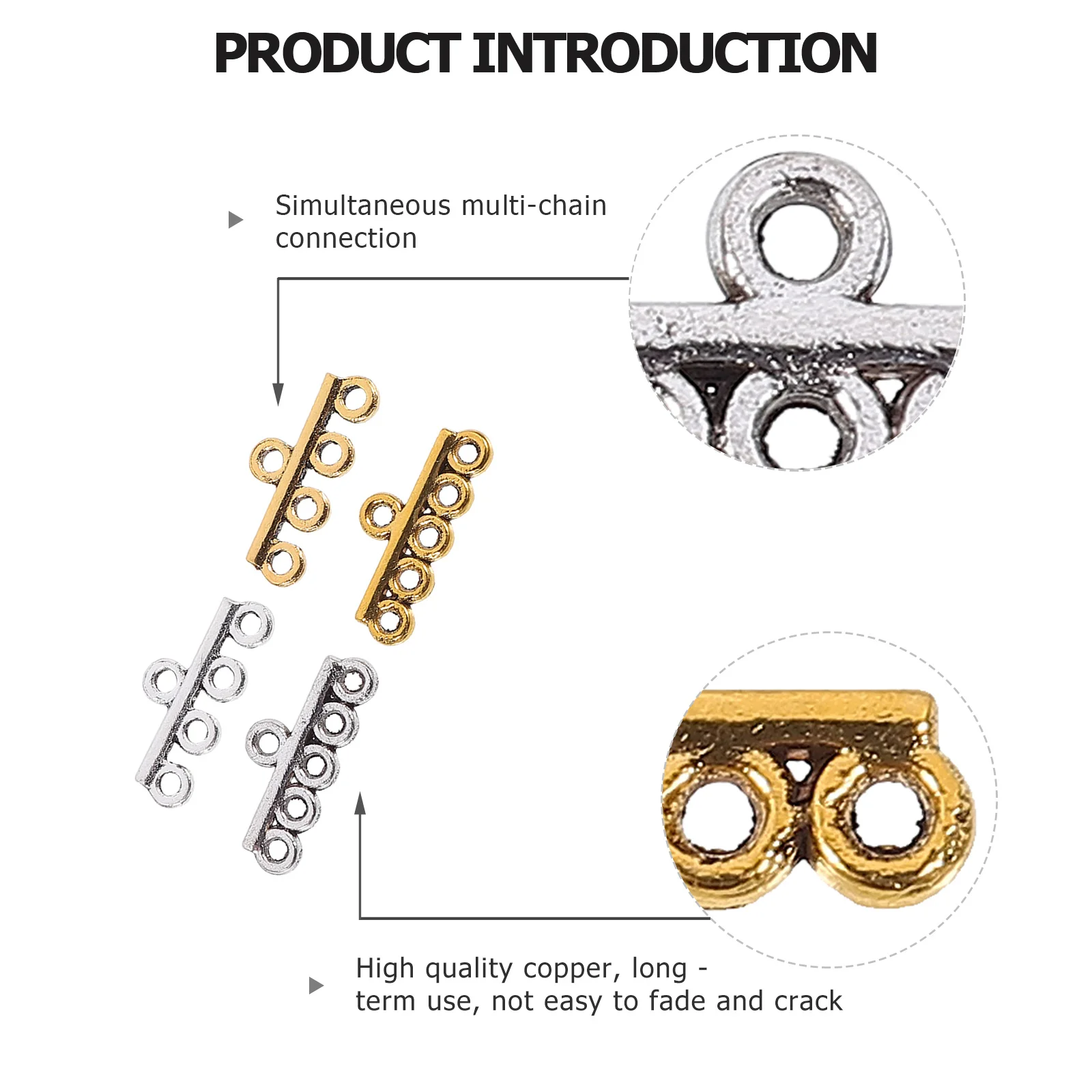 

40 шт., застежки из сплава для ожерелья, браслета, DIY изготовление ювелирных изделий, прочные соединители для цепочек, застежки из сплава для ожерелья, разъемы для цепи