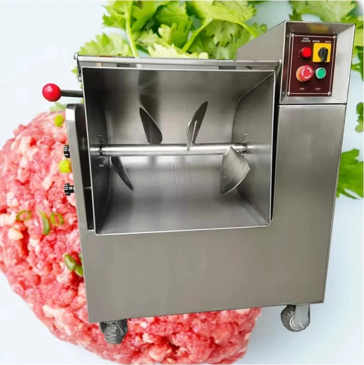 Heavy-duty automatic meat processors and vegetable mixers