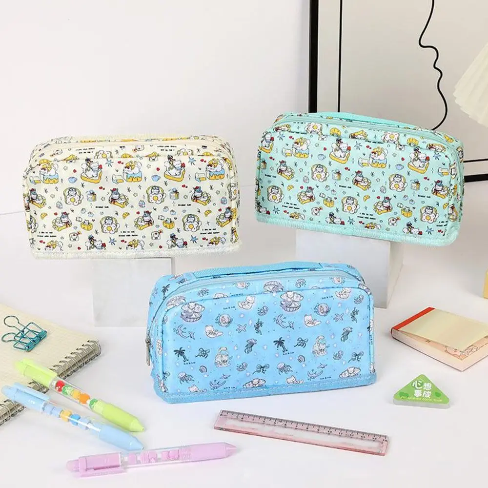 Multifunctional Multilayer Pen Bag Large Capacity Multifunctional Stationery Bag Stationery Storing Bag Students