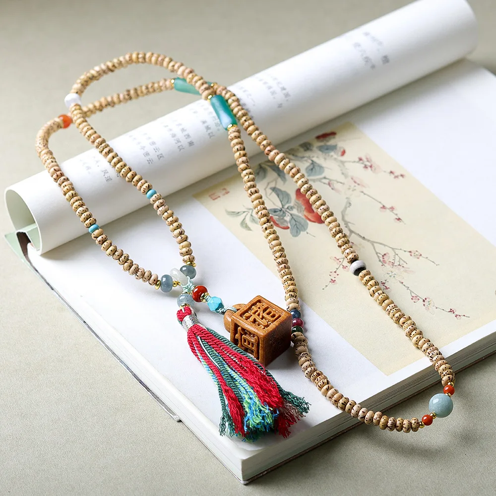 Original gold seed star moon Bodhi multi-ring bracelet play sandalwood all things Chinese string transit