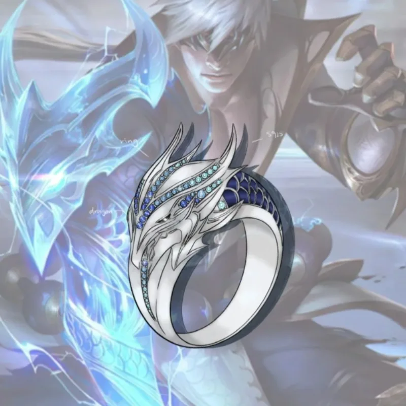 League of Legends Arcane Lee Sin Personalized and Domineering Rings with The Same Style As Popular Anime Peripheral Characters