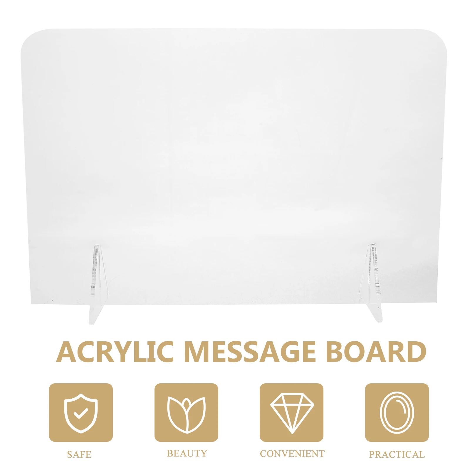 1 set 1 Set Acrylic Memo Transparent Desktop Message Board For Home Office School Multi-Function Erasable Writing Board Students