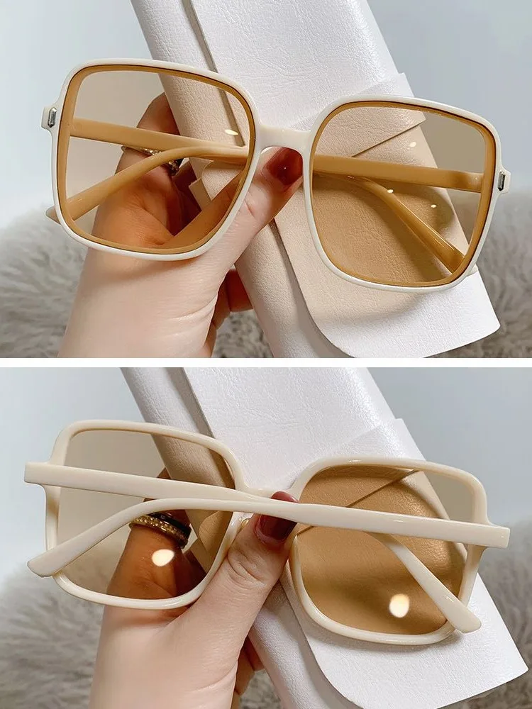 AliExpress Luxury Vintage Driver Goggles Oversized Sunglasses Big Frame Eyewear for Lady Women Square Sun Glasses