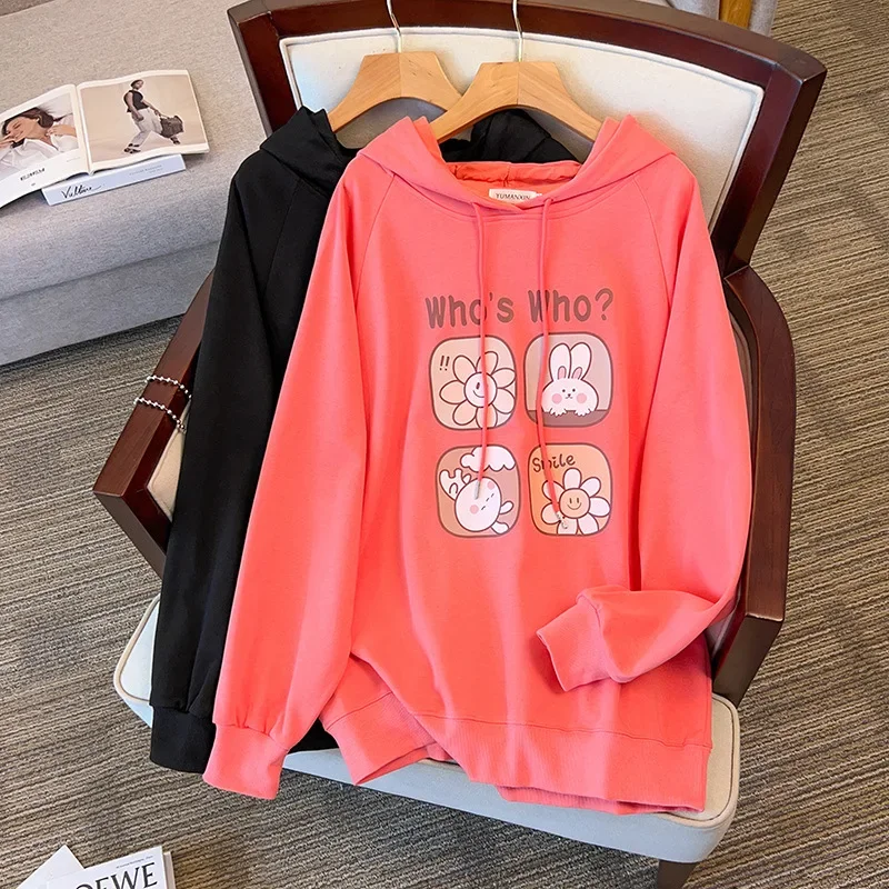 

100/175kg extra large size women clothing loose slimming women hooded sweatshirt bust 150/170cm pullovers women 6XL 7XL