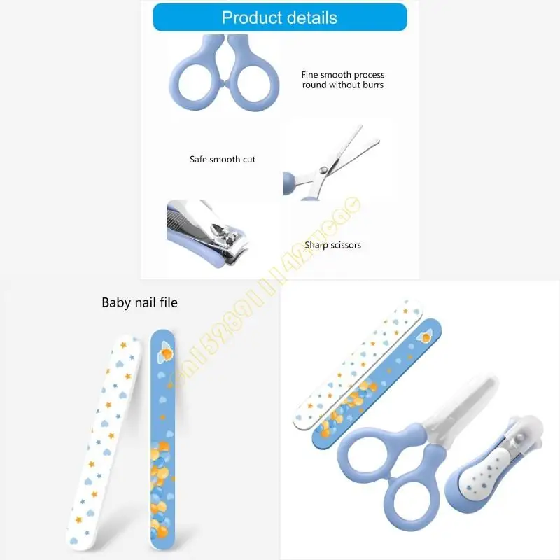 

Child Friendly Nails Care Set with Easy Grip Handle for Newbonrn Manicure Need DXAD