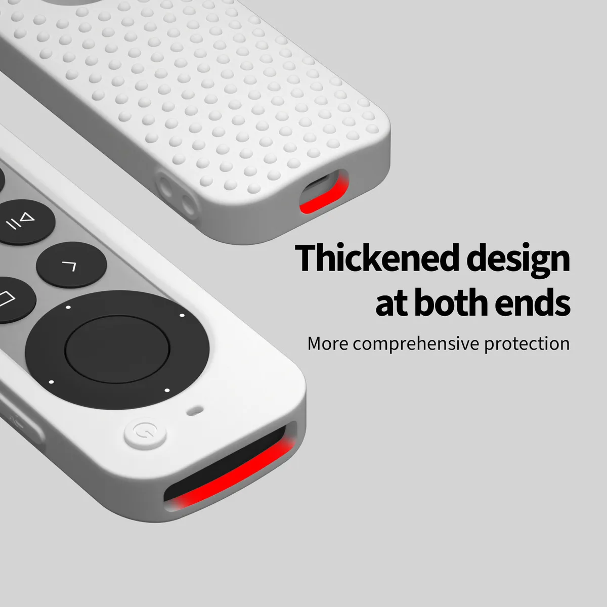 تصميم نافذة مع غطاء حماية من السيليكون لجهاز Apple TV 4K الجيل الثاني Siri Remote #3